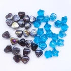 4lb Fire Pit Glass - Blue Starfish & Brown Heart Shape Landscape Decor Rocks