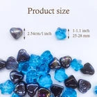 4lb Fire Pit Glass - Blue Starfish & Brown Heart Shape Landscape Decor Rocks