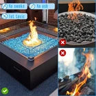4lb Fire Pit Glass - Blue Starfish & Brown Heart Shape Landscape Decor Rocks