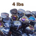 4lb Fire Pit Glass - Blue Starfish & Brown Heart Shape Landscape Decor Rocks