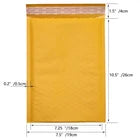 7.5x12 yellow cowhide bubble mail padded envelope bag shock-absorbing bag