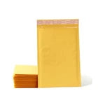 7.5x12 yellow cowhide bubble mail padded envelope bag shock-absorbing bag