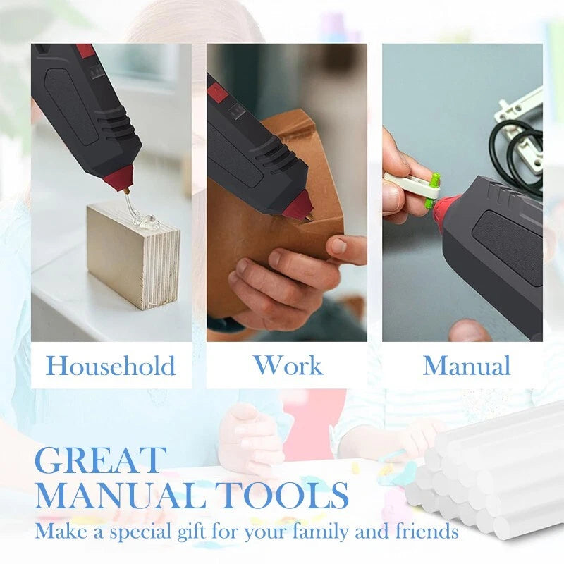 Mini hot glue sticks (10-30 pieces per pack), 7x150 mm, for DIY and crafts.