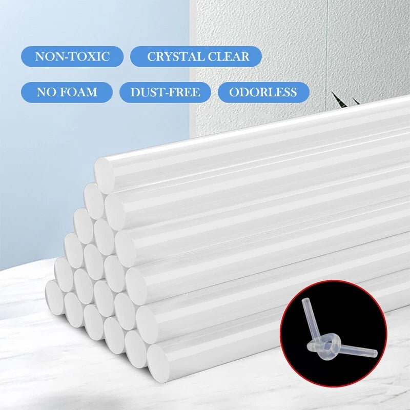 Mini hot glue sticks (10-30 pieces per pack), 7x150 mm, for DIY and crafts.