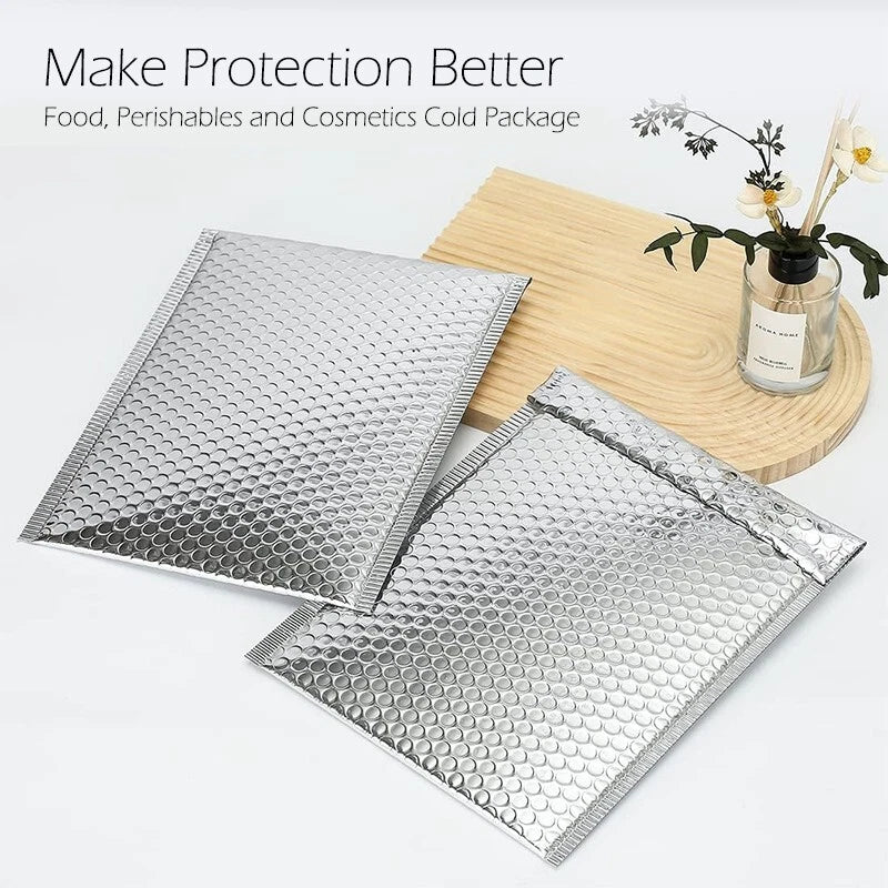 #1 9.8x11.8 Silver bubble mail aluminum foil bag Business transportation