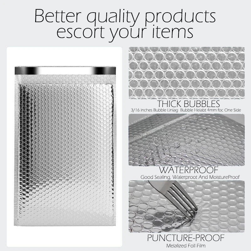 #1 9.8x11.8 Silver bubble mail aluminum foil bag Business transportation