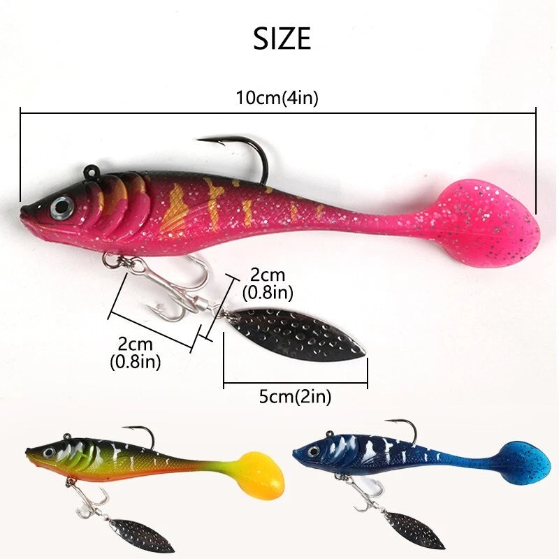 Fishing bait, long throw and sink,3D eyes, suitable for freshwater and seawater