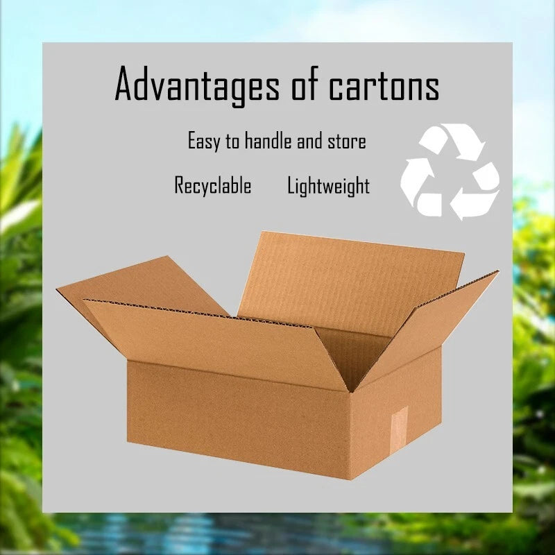 12x10x4 corrugated cardboard box for transport, easy to assemble, mail and move