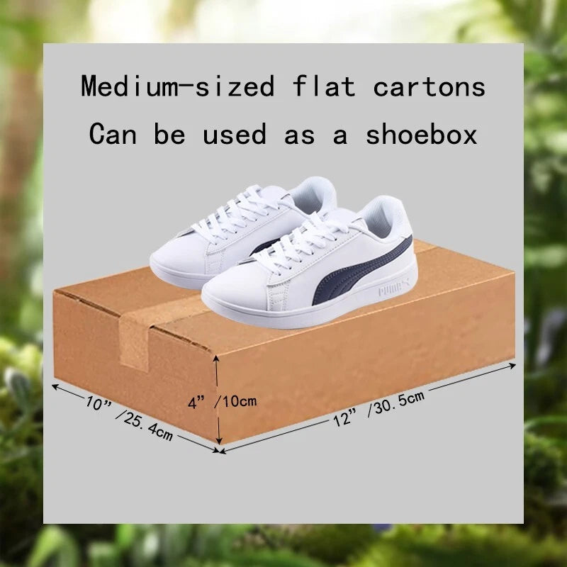12x10x4 corrugated cardboard box for transport, easy to assemble, mail and move
