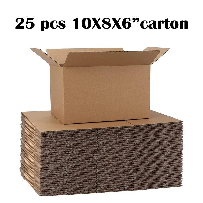 10x8x6 transport box corrugated cardboard box, easy to assemble, mail and move