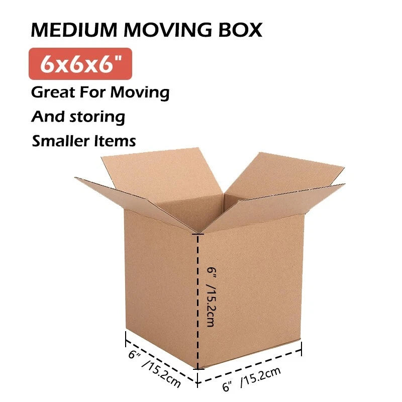 6x6x6 kraft paper transport box, cardboard transport box for mailing and storage