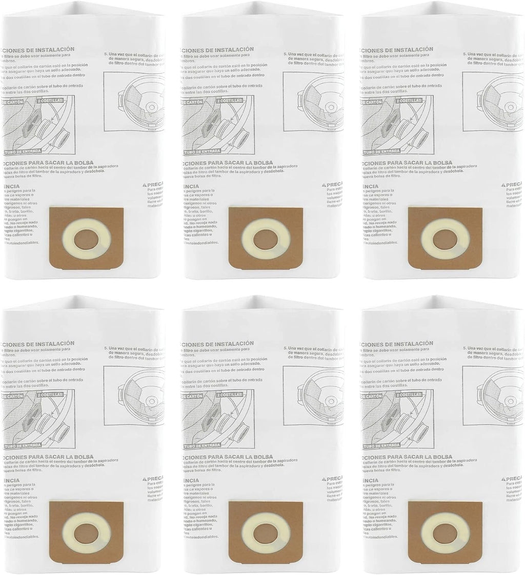 16-20 Gallon Wet/Dry Vacuum Collection Bags eplace for Craftsman ShopVec 6 packs