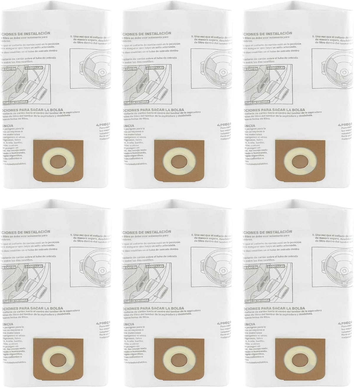 16-20 Gallon Wet/Dry Vacuum Collection Bags eplace for Craftsman ShopVec 6 packs