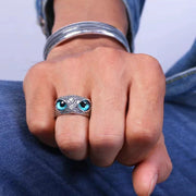 Adjustable Demon Owl Eye Ring - Gothic Animal Jewelry with Lucky Symbol