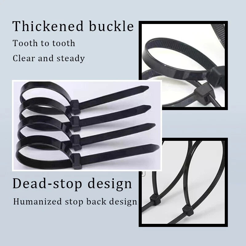 Self-locking nylon cable ties 12 inch, suitable for both indoor and outdoor use