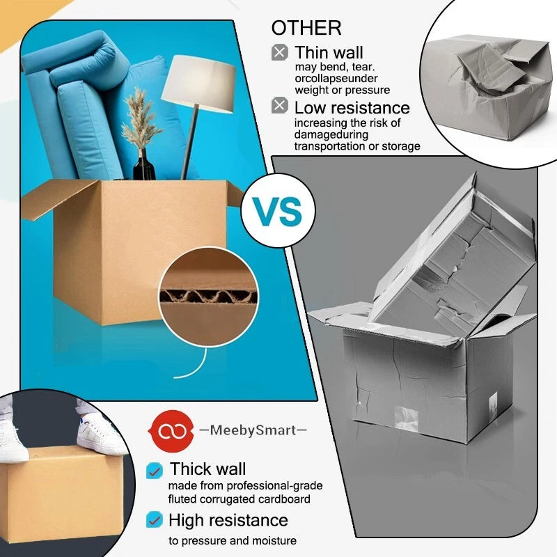 MeebySmart 10x10x10inc 5 shipping box mailbox, suitable for small packaging