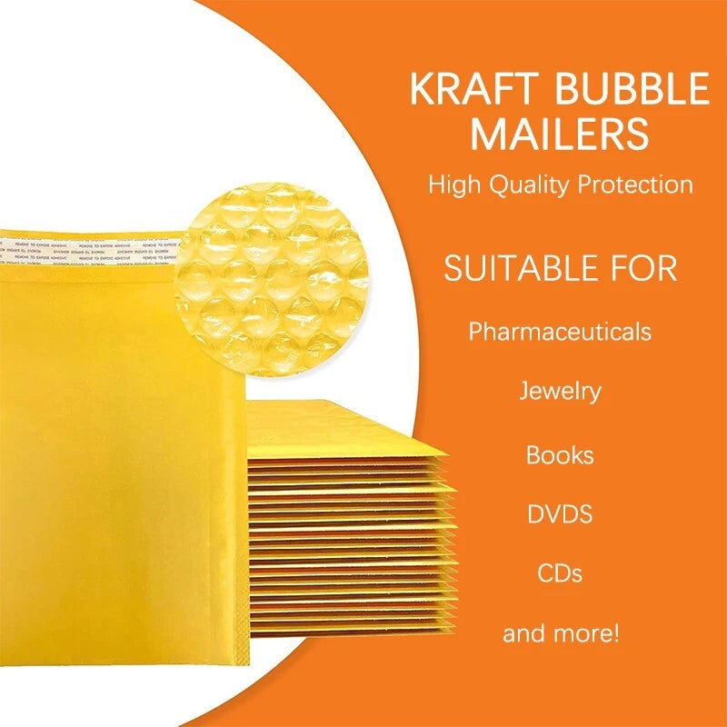 15''x20'' kraft paper bubble mailing bag, strong self-sealing filled envelope