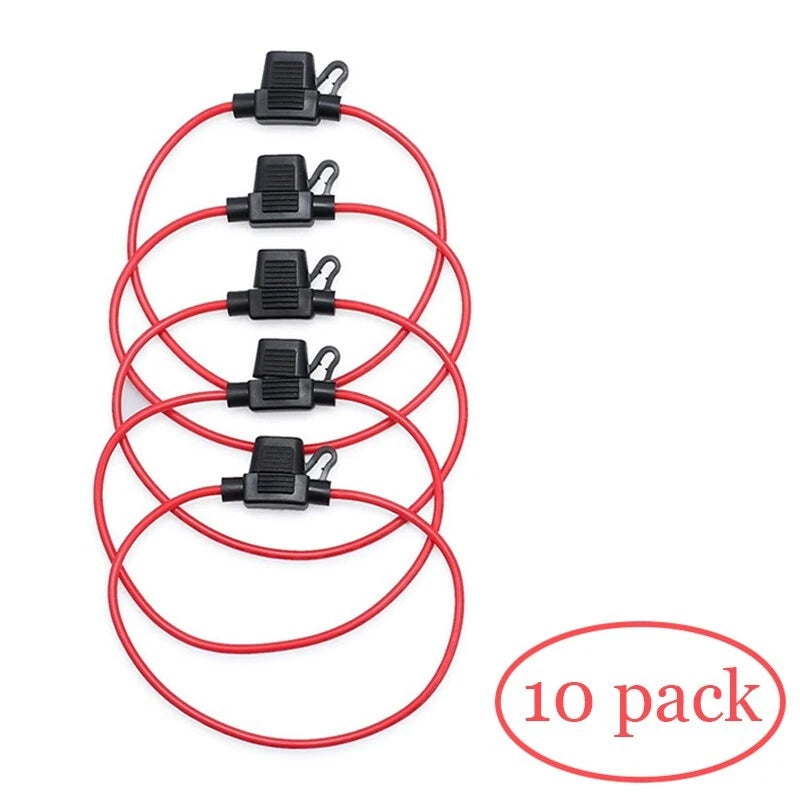 10pcs 10-18AWG inline fuse holder - Suitable for ATO standard fuses