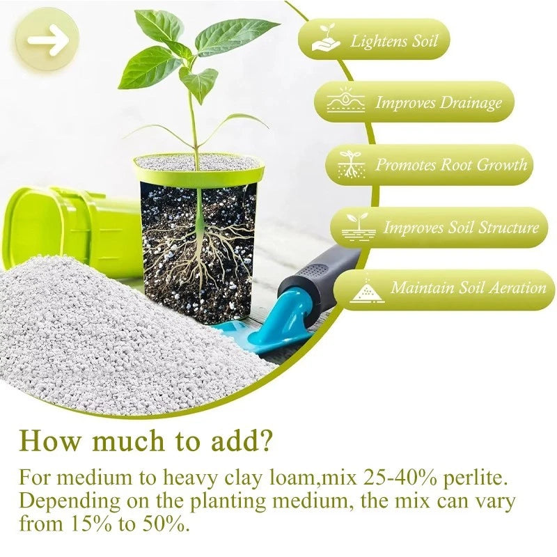 1 quart perlite, suitable for gardening, soil conditioner, and improves drainage