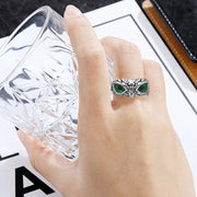 Adjustable Demon Owl Eye Ring - Gothic Animal Jewelry with Lucky Symbol