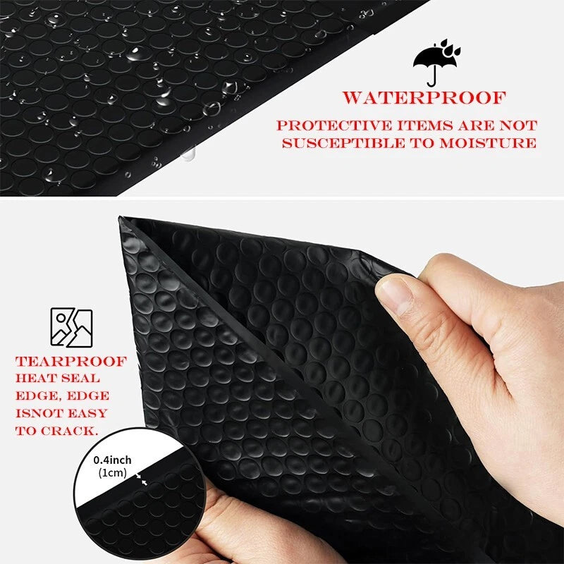 #0 6x7 Black polyester-filled envelope Waterproof bubble bag transport envelope