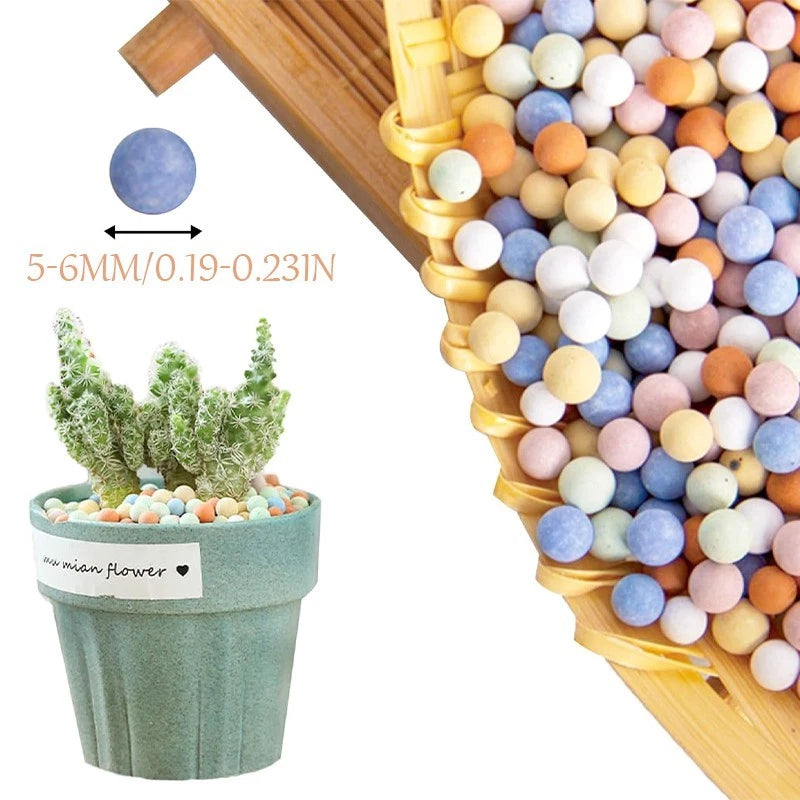 5.5 lb of colored expanded clay pebbles for aquaponics, drainage, hydroponics