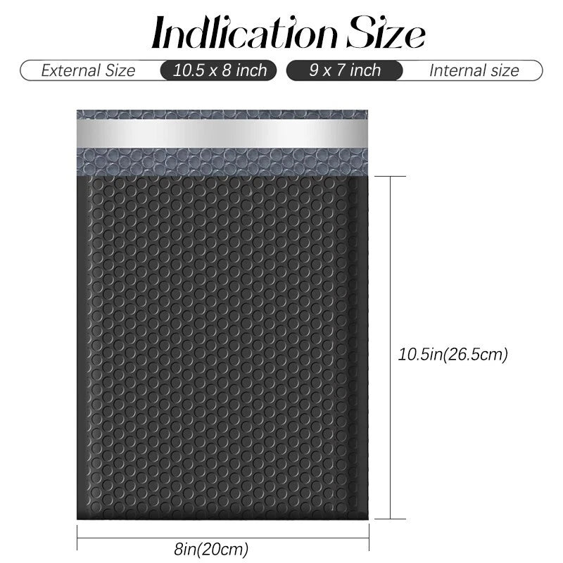 8x10.5 bubble mailing bag, 25/50 pcs, suitable for clothing and cosmetics