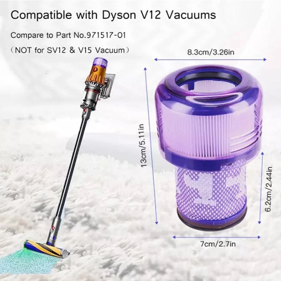 2Pack V12 vacuum Replacement Filter For Dyson 12 Slim Cordless Vacuum Filter