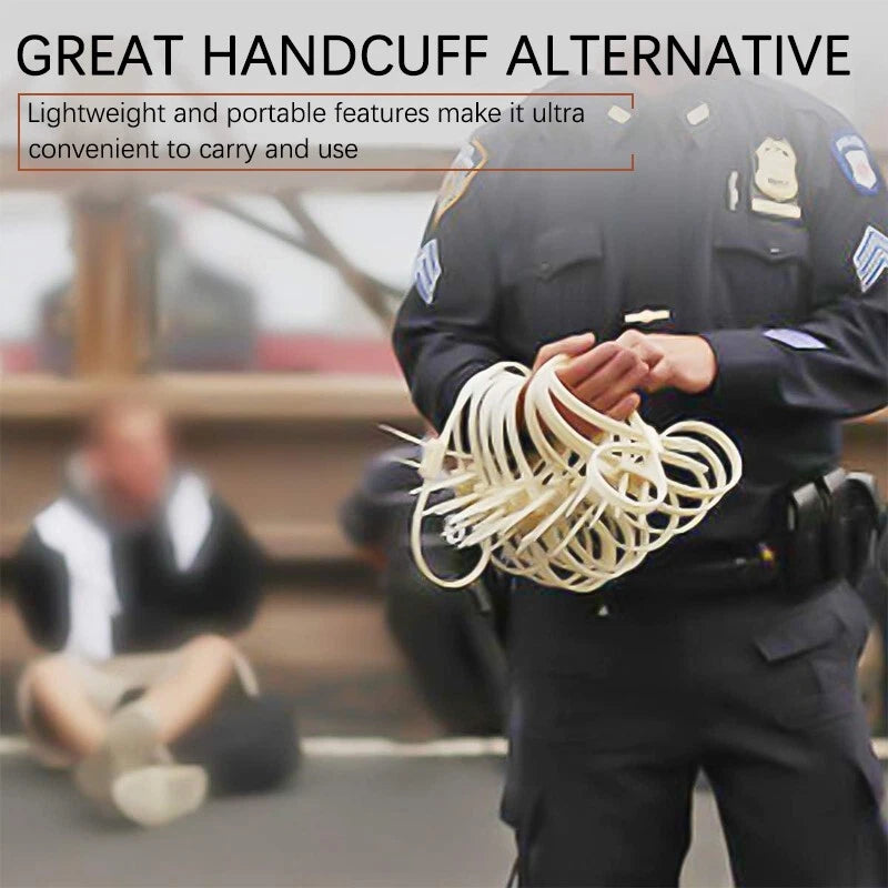 20PCS zipper tie  disposable double police lock cuff elastic nylon bundle
