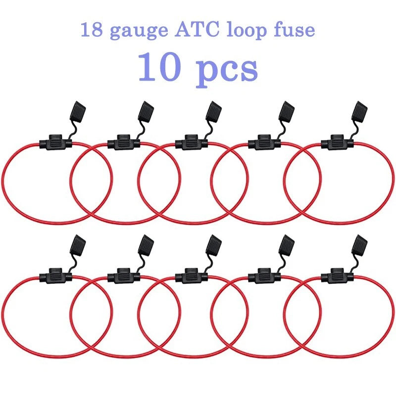 10pcs 10-18AWG inline fuse holder - Suitable for ATO standard fuses