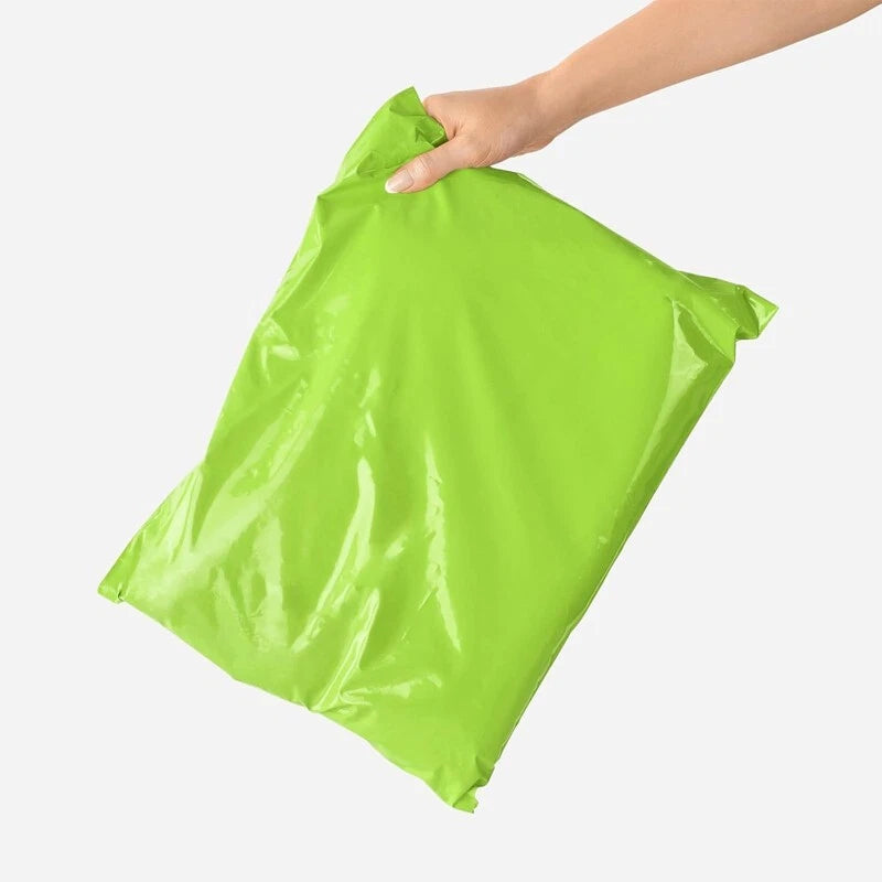 8x12 inch green waterproof mailing bag, strong adhesive seal, tear resistant