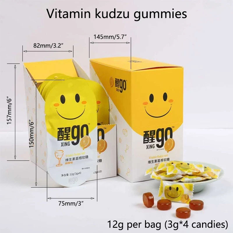 Kuzu Vitamin Gummies | Supports Alcohol Recovery (2 Packs of 8 Gummies)