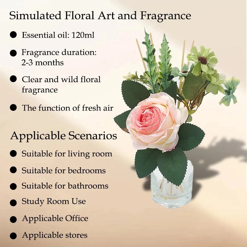Rose -100 ml aromatherapy diffuser for home bathroom decoration