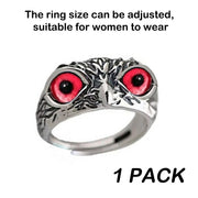 Sterling silver Owl Ring Ladies Girls Lovers Retro animal adjustable ring