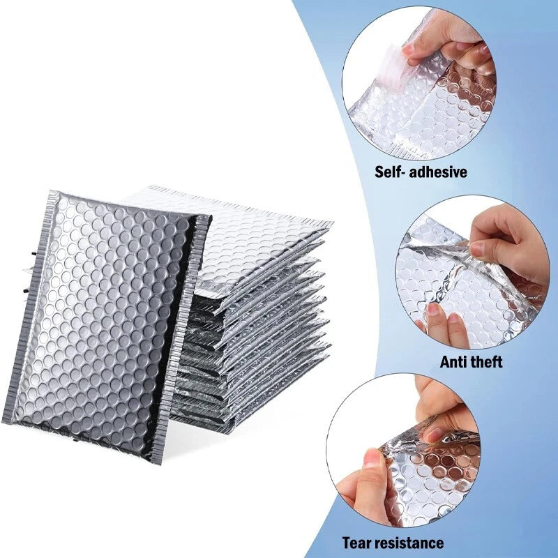 #000 Metal bubble mailing bag, silver padded envelope, for mailing and packaging