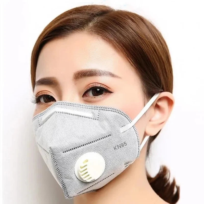 10-Pack KN95 Respirator Masks, White/Gray, Unisex Disposable Masks