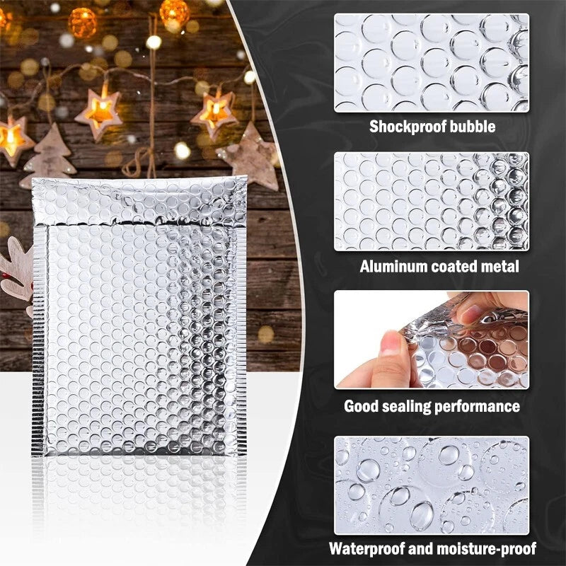 #000 Metal bubble mailing bag, silver padded envelope, for mailing and packaging