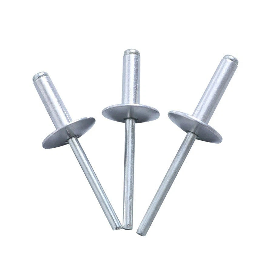 100-2000 PCS LARGE FLANGE ALUMINUM POP RIVETS 3/16" X 3/4" BIG HEAD STEEL