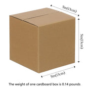 Shipping Box Mailers 5x5x5 Inch Corrugated Cardboard Moving Mailers, 25 Count