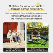Foldable and portable aluminum camping table, portable/height adjustable, 1 pcs