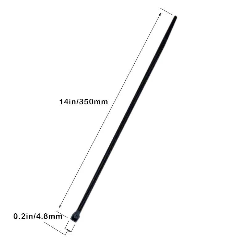 14-inch self-locking zipper cable ties, suitable for homes, workshop and garages