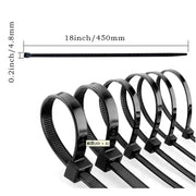 Self-locking nylon cable ties 4.8mmx450mm suitable for both indoor and outdoor