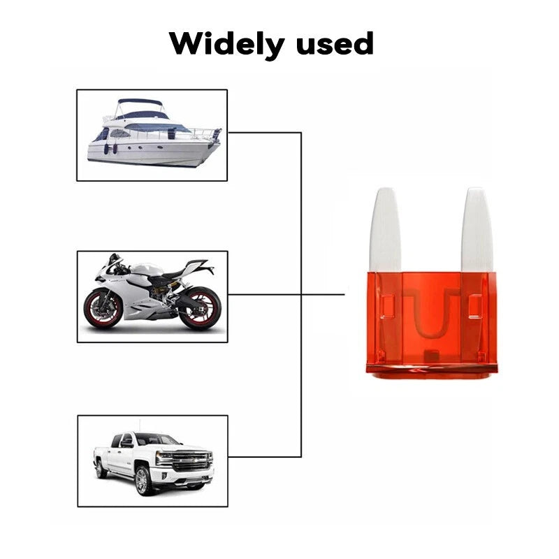 30pcs 10 amp mini fuses, mini automotive blade fuses for cars, RVs, trucks, SUVs