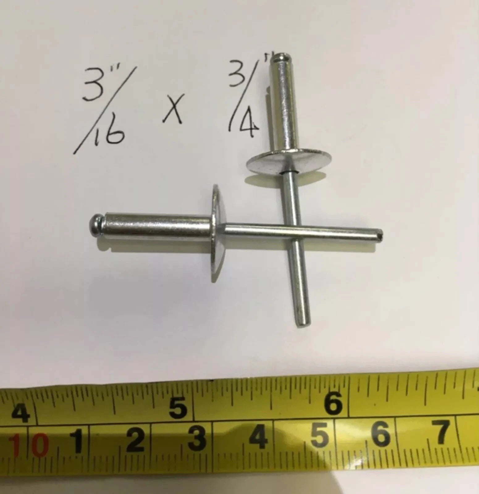 100-2000 PCS LARGE FLANGE ALUMINUM POP RIVETS 3/16" X 3/4" BIG HEAD STEEL