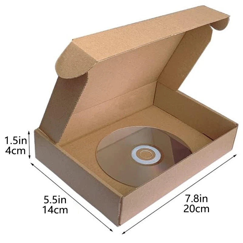 10 20 30pcs 7.8x5.5x1.5 inch, Shipping Box Mailing Bag Self Sealing Kraft Brown