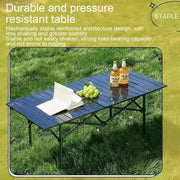 Foldable and portable aluminum camping table, portable/height adjustable, 1 pcs