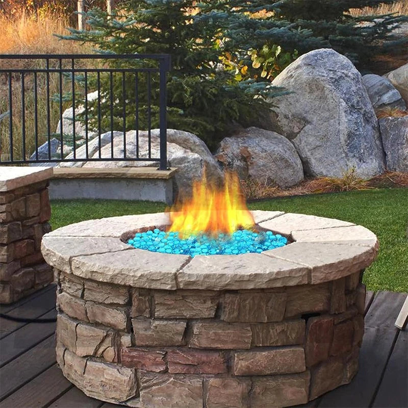 8/10/15 pounds of glass beads, suitable for beautifying fire pits and fireplaces