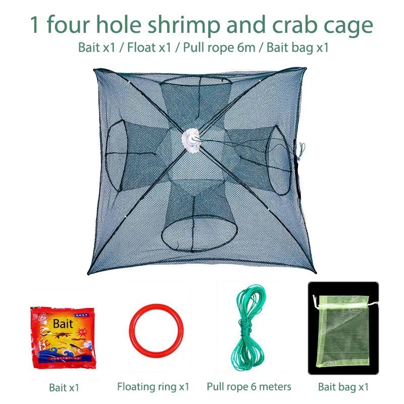 Fishing bait trap, portable accessories for crayfish nets and crabs, foldable