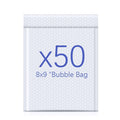 8x9 inch White Polyethylene Envelopes, Pack of 50, for Mailing Packages