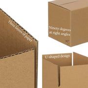 Shipping Box Mailers 5x5x5 Inch Corrugated Cardboard Moving Mailers, 25 Count